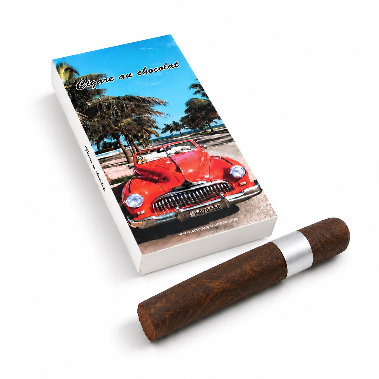 cigare en chocolat praliné pistache