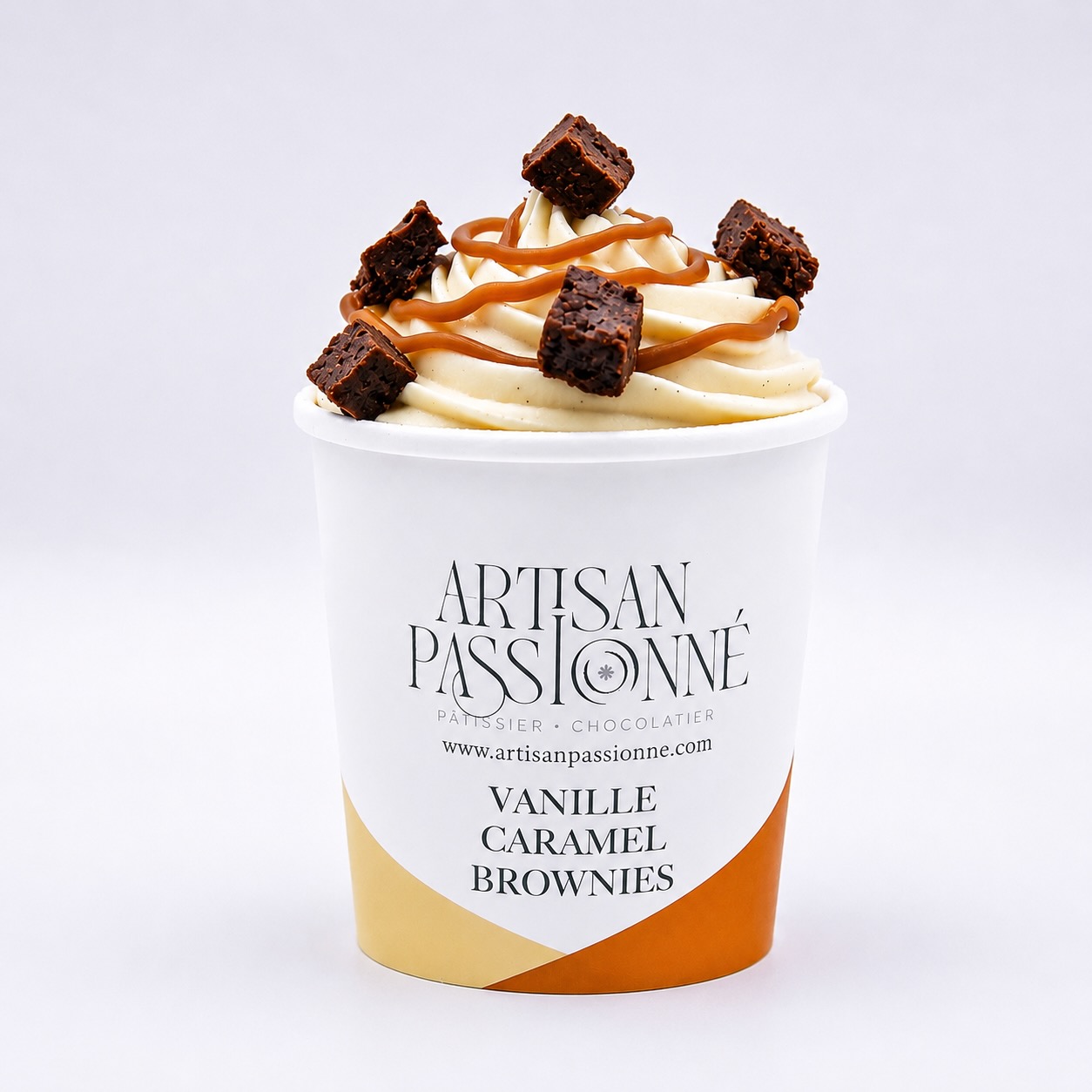 Glace Vanille Caramel Brownie 1/2 litre
