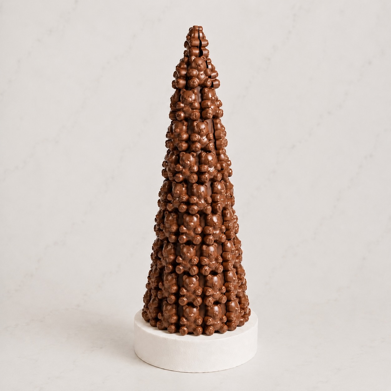Pièce-montée d'oursons guimauve chocolat au lait