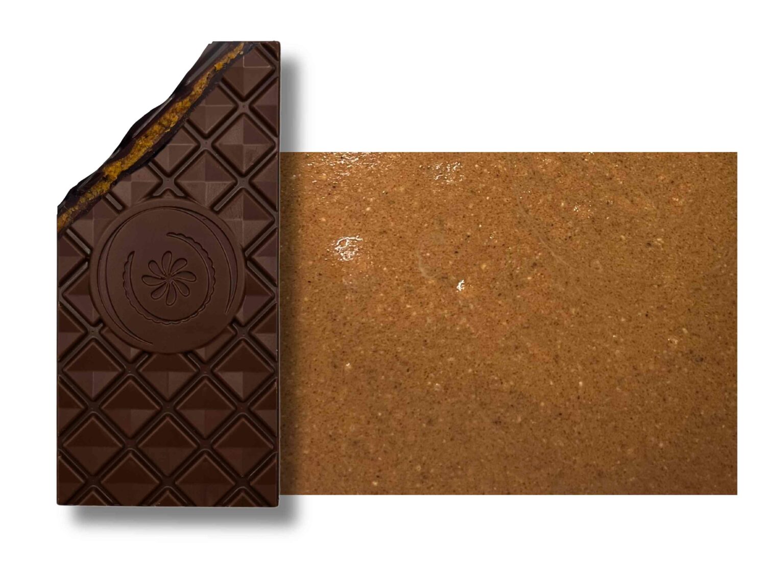 Tablette praliné croustillant noir 70%