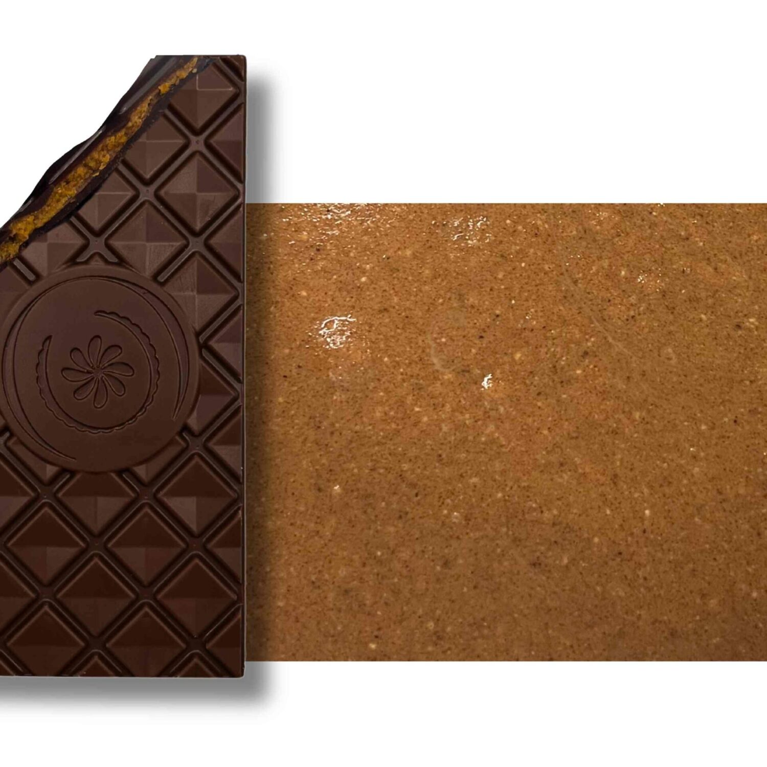 Tablette praliné croustillant noir 70%