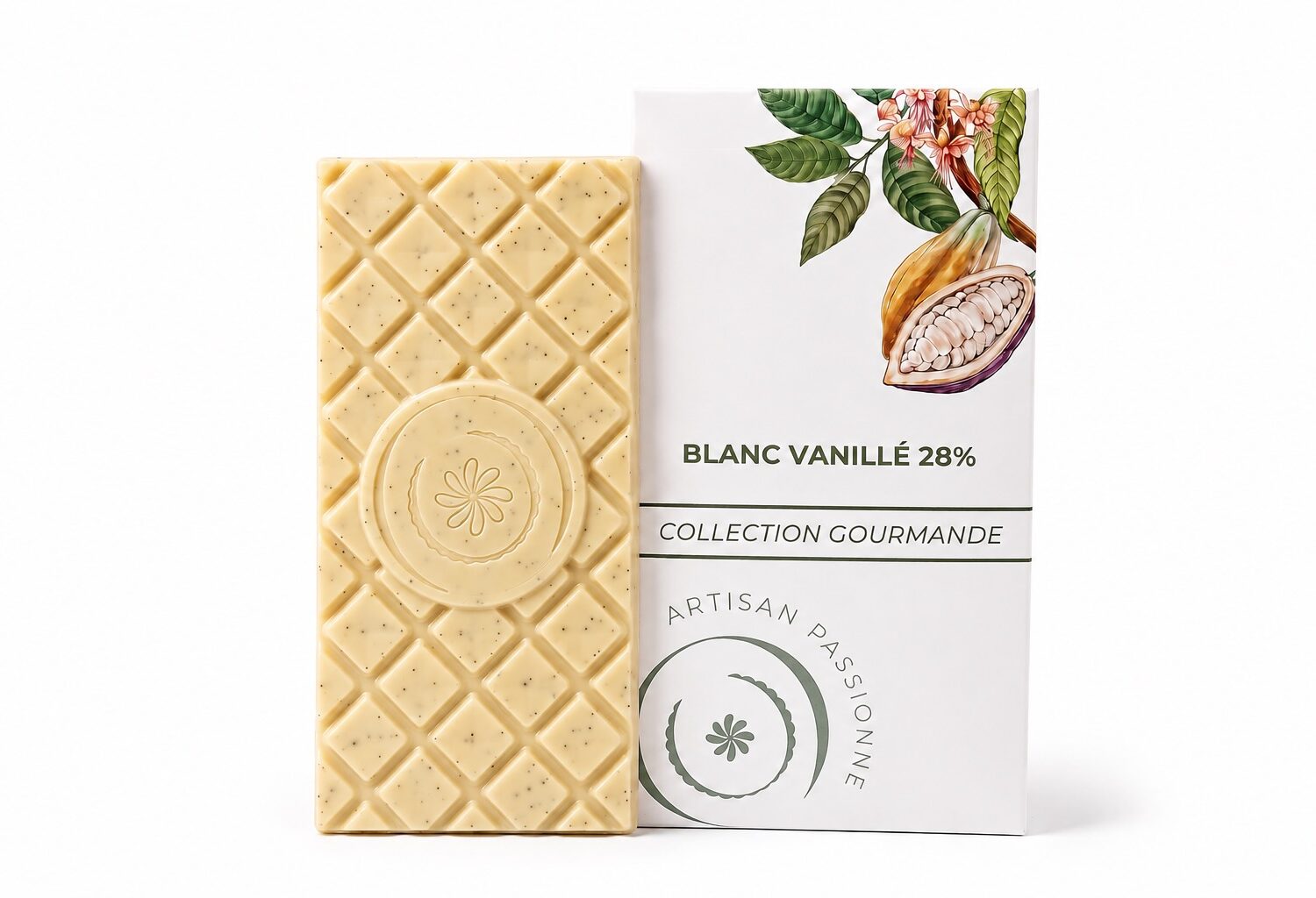 Tablette blanc vanillé 28%
