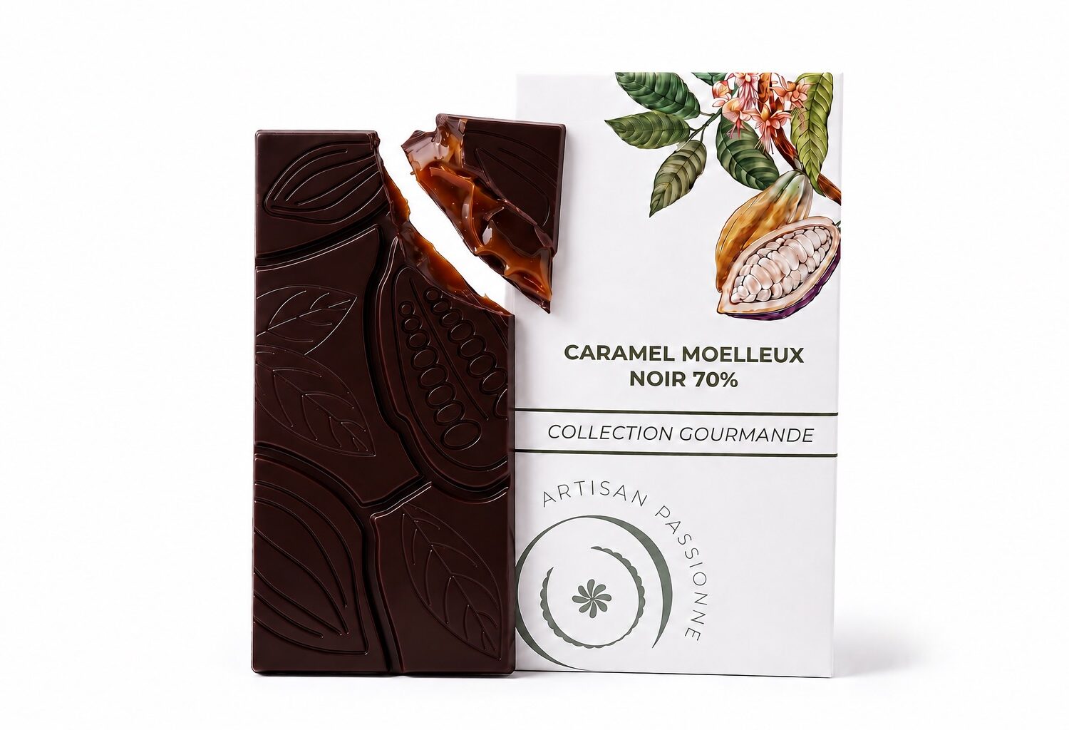 Tablette caramel moelleux noir