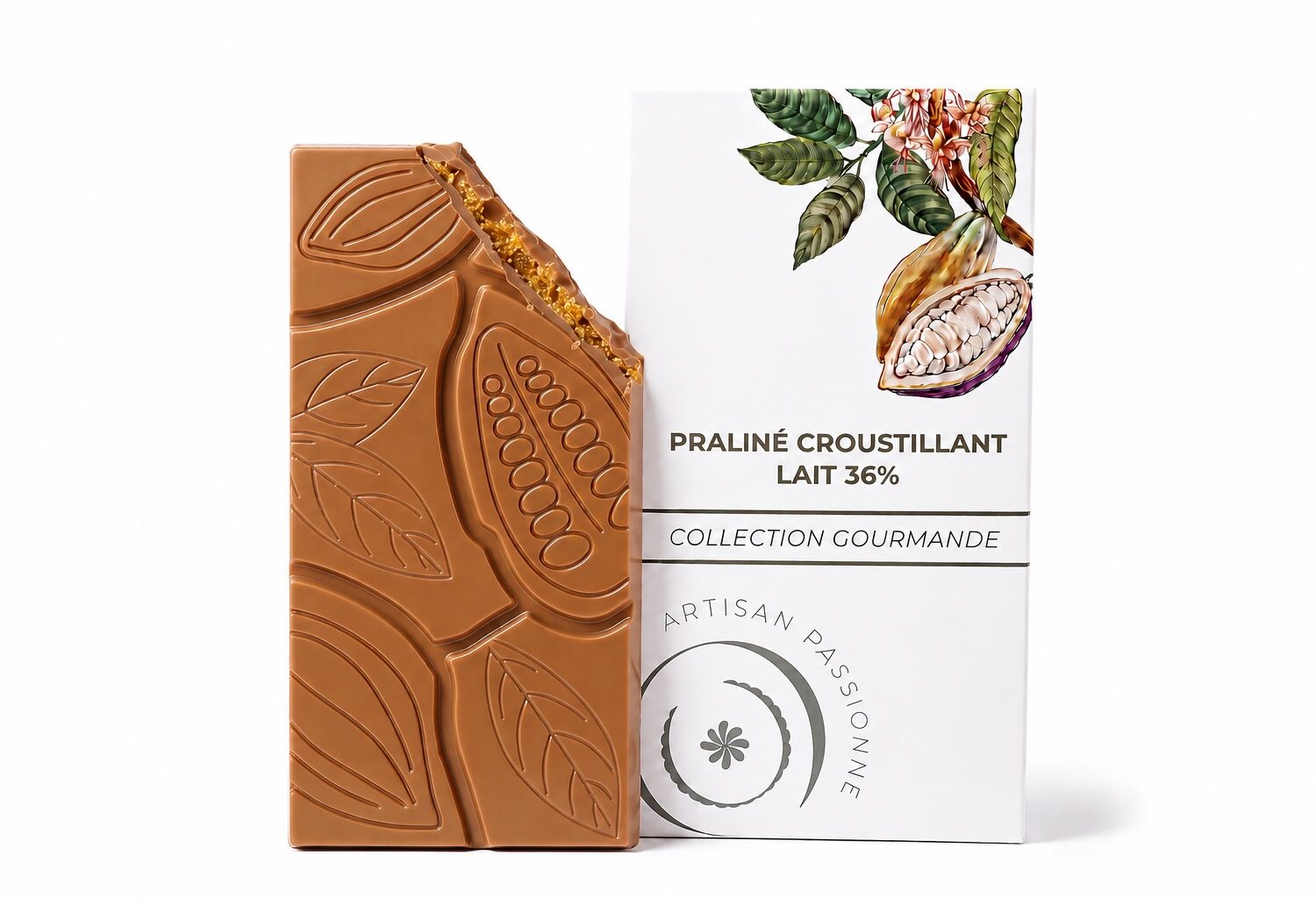 Tablette praliné croustillant lait 36%