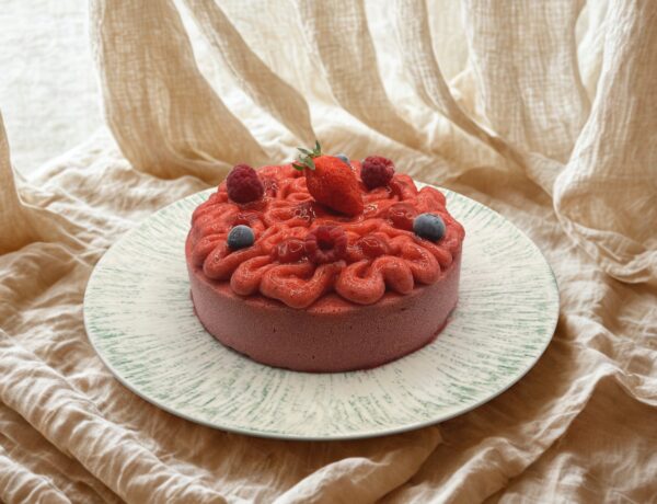 gâteau glacé à la fraise