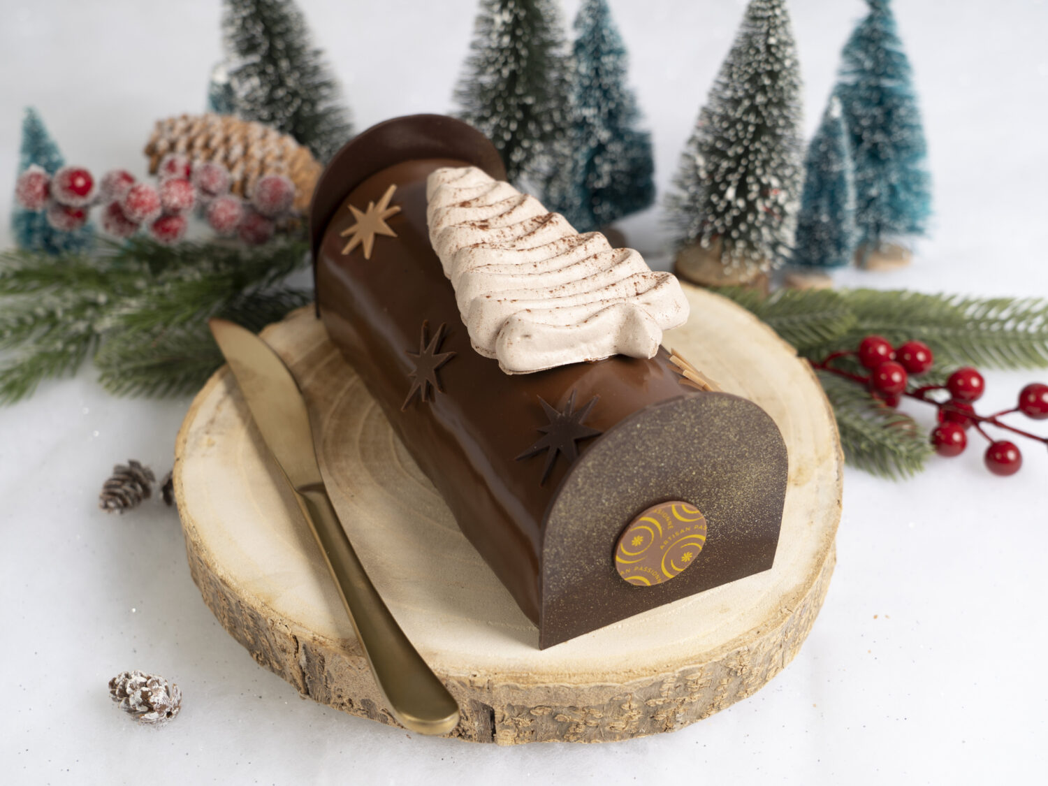 Bûche glacée chocolat lait/noisette