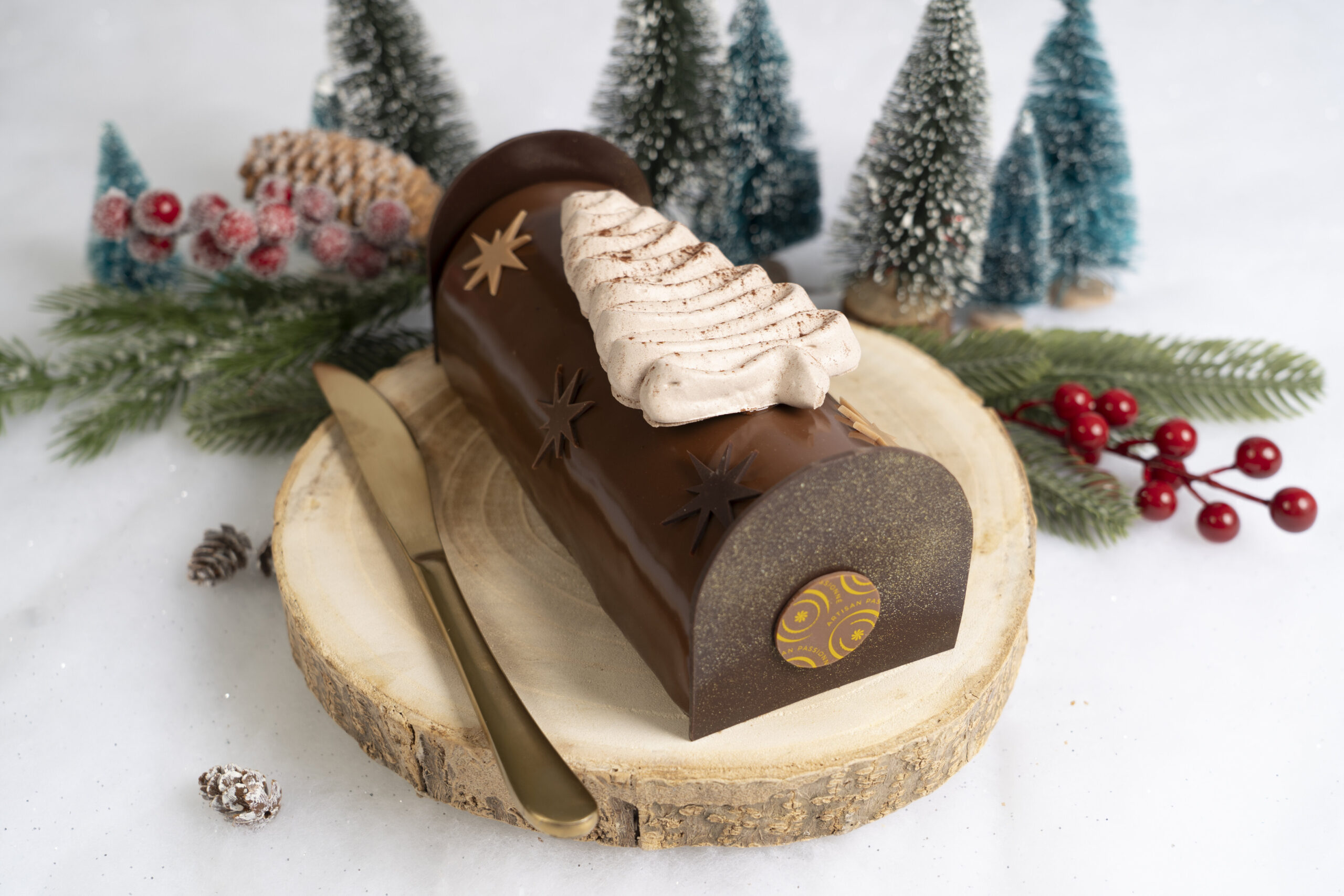 Bûche glacée chocolat lait/noisette