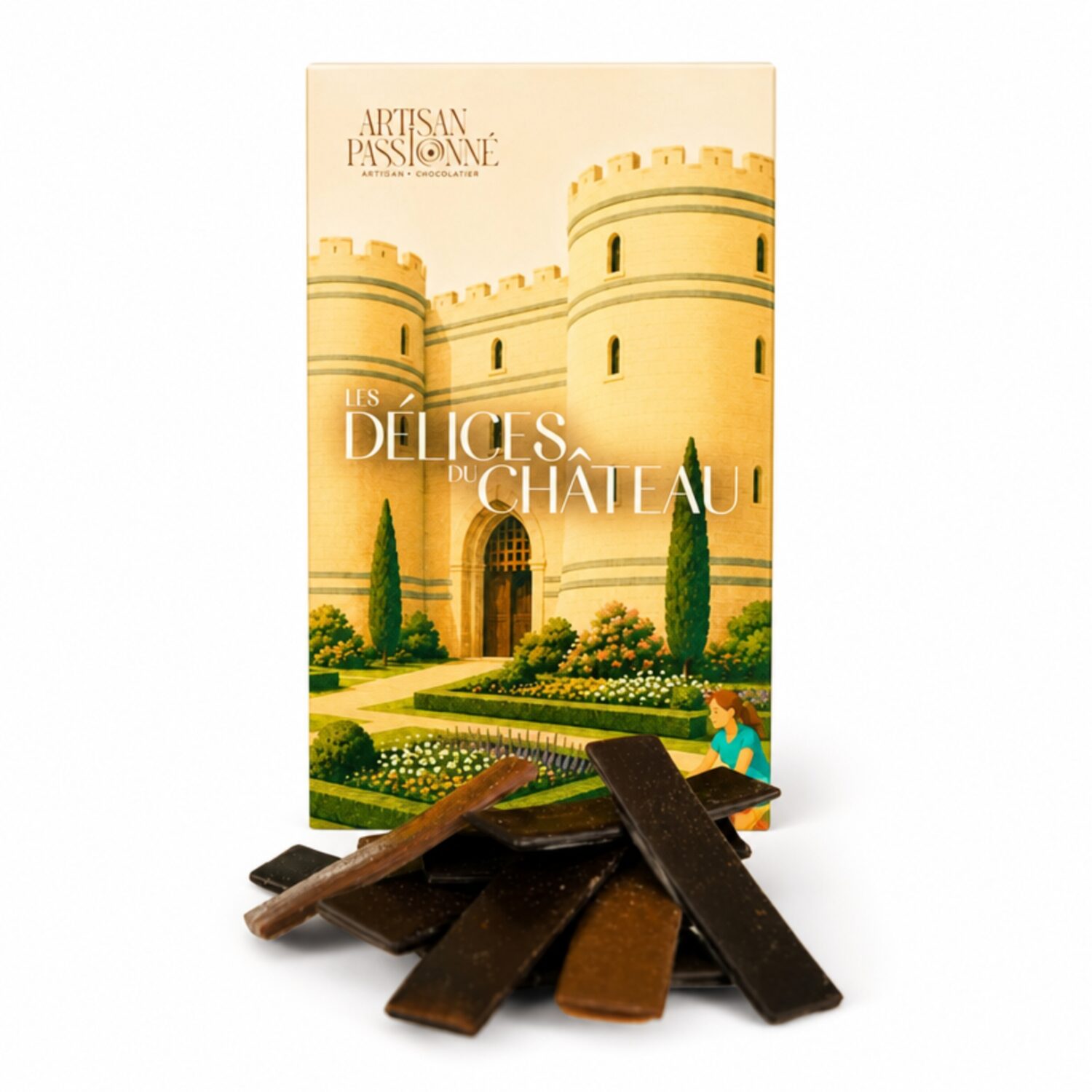 Délices du château : biscuit crêpe dentelle et chocolat